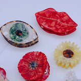 Geometric Hair Claw Evil Eye Sun Rose Flower Hibiscus Claw Clip