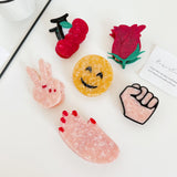 Geometric Hair Claw Evil Eye Sun Rose Flower Hibiscus Claw Clip