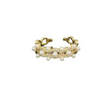 Minority Gentle Cross Pearl Light Retro Ring for Girls