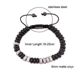 High CZ Micro Pave Beads Natural Stone Macrame Bracelet