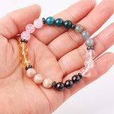 8mm Apatite Sunstone Garnet Beads Bracelet for Women