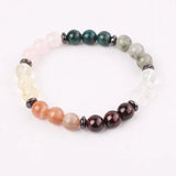 8mm Apatite Sunstone Garnet Beads Bracelet for Women