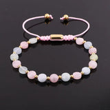 Natural Stone Faceted Gemstone Beads Bracelet