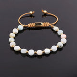 Natural Stone Faceted Gemstone Beads Bracelet