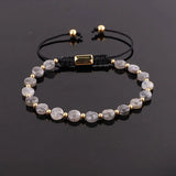Natural Stone Faceted Gemstone Beads Bracelet