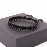 Small Stainless Steel Beads Woven Macrame Bracelet Jewelry
