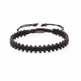 Small Stainless Steel Beads Woven Macrame Bracelet Jewelry