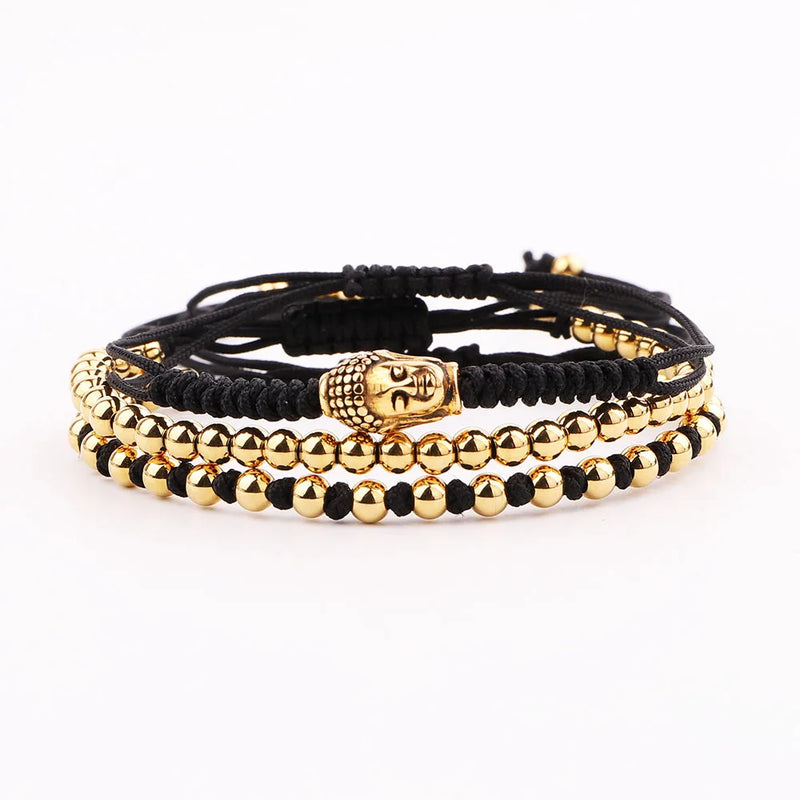 Stainless Steel Buddha Charm Friendship Bracelet