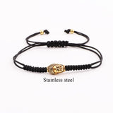 Stainless Steel Buddha Charm Friendship Bracelet