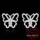 925 Sterling Silver Butterfly Earrings Women's Gift