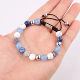 CZ Pave Ball Woven Beads Friendship Bracelet for Women