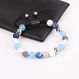 CZ Pave Ball Woven Beads Friendship Bracelet for Women