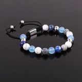 CZ Pave Ball Woven Beads Friendship Bracelet for Women