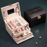 Jewelry Organizer Box Storage Case Rings Earrings Necklace Display Holder