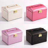 Jewelry Organizer Box Storage Case Rings Earrings Necklace Display Holder
