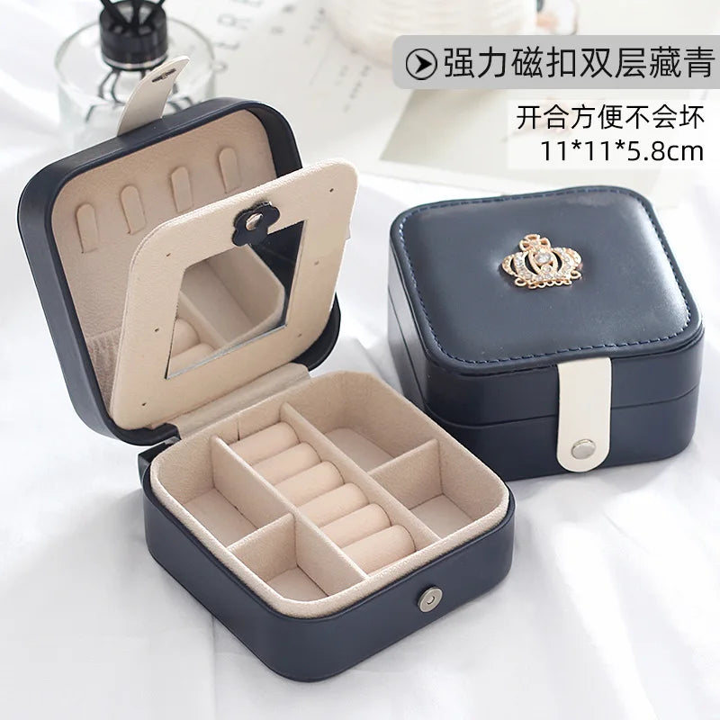 Jewelry Organizer Box Storage Case Rings Earrings Necklace Display Holder