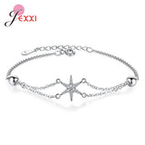 925 Silver 6 Stars Bracelet for Bride Women Wedding CZ Jewelry