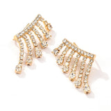 Paved CZ Zircon Clip on Earrings Ear Cuff Set for Women