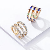 Paved CZ Zircon Clip on Earrings Ear Cuff Set for Women