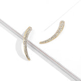 Paved CZ Zircon Clip on Earrings Ear Cuff Set for Women