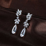 Water Drop Zircon Clip on Earrings Without Piercing for Women