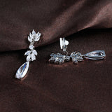 Water Drop Zircon Clip on Earrings Without Piercing for Women