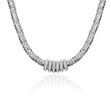 Maxi Crystal Collar Necklace Gold/Silvery Plated Rhinestone Torques Choker