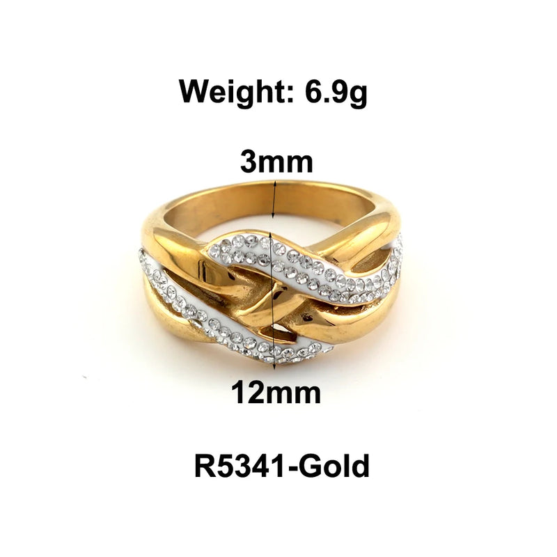 18K Stainless Steel Love Ring for Women Engagement Party Girl's Brands