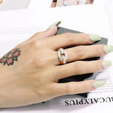 18K Stainless Steel Love Ring for Women Engagement Party Girl's Brands