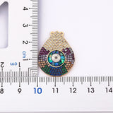 Drop Shape Evil Eye Crystal Pendant Necklace Copper Zircon Lucky Jewelry