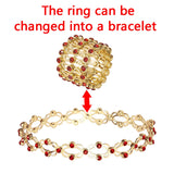 Magic 2 in 1 Folding Retractable Ring Zircon Multilayer Twist Rings