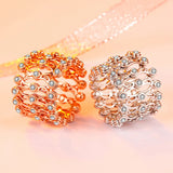 Magic 2 in 1 Folding Retractable Ring Zircon Multilayer Twist Rings