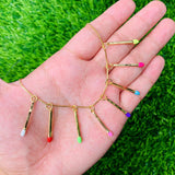 Neon Enamel Pendant Drops Oil Jewelry Necklace Accessories