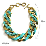 Matte Acrylic Necklace High Metal Statement Jewelry for Women