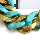Matte Acrylic Necklace High Metal Statement Jewelry for Women