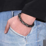 Square Stainless Steel Link Chain Bracelet Punk Hiphop Wrist Jewelry
