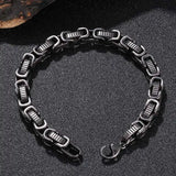 Square Stainless Steel Link Chain Bracelet Punk Hiphop Wrist Jewelry