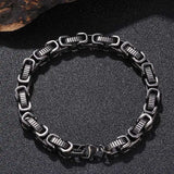 Square Stainless Steel Link Chain Bracelet Punk Hiphop Wrist Jewelry