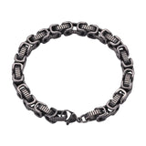 Square Stainless Steel Link Chain Bracelet Punk Hiphop Wrist Jewelry