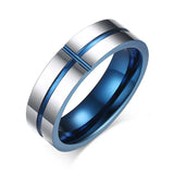 Men Tungsten Cross Ring IP Plated Gift Boyfriend
