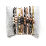 Classic Braid 4mm Beaded Bracelet for Couples