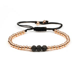 Classic Braid 4mm Beaded Bracelet for Couples