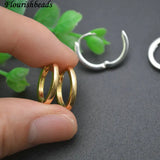 Brass Round Hoop Earrings for Women - Anti Fadings Jewelry
