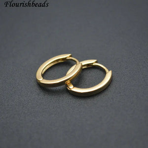 Brass Round Hoop Earrings for Women - Anti Fadings Jewelry
