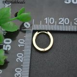 Brass Round Hoop Earrings for Women - Anti Fadings Jewelry