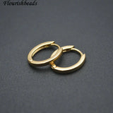 Brass Round Hoop Earrings for Women - Anti Fadings Jewelry