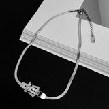 Metal Belt Buckle Chokers Necklace for Women