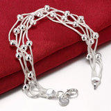 925 Sterling Silver Multi-Line Charm Bracelet