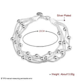 925 Sterling Silver Multi-Line Charm Bracelet