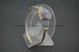 Drusy Amethyst Quartz Bangle Cuff Bracelets
